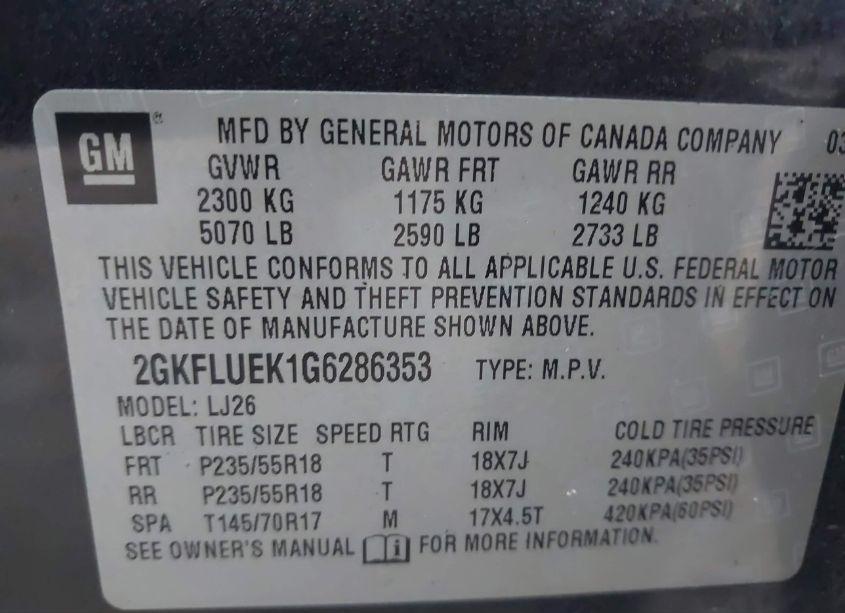 Photo 9 of 2016 Gmc Terrain SLT (VIN 2GKFLUEK1G6286353)