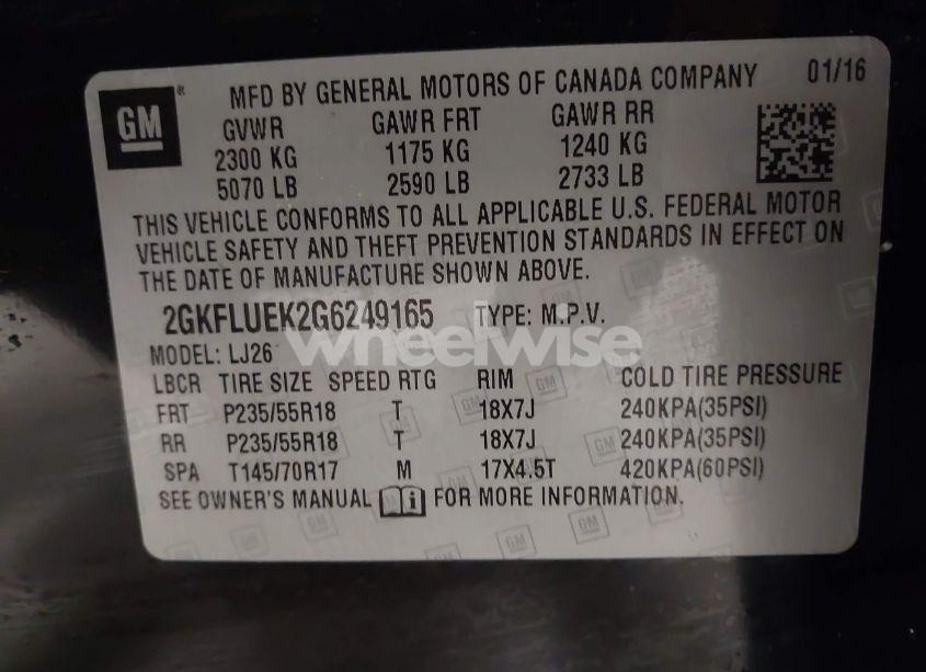 Photo 9 of 2016 Gmc Terrain SLT (VIN 2GKFLUEK2G6249165)