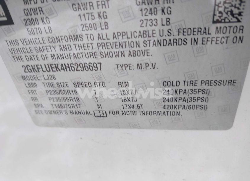 Photo 9 of 2017 Gmc Terrain SLT (VIN 2GKFLUEK4H6296697)