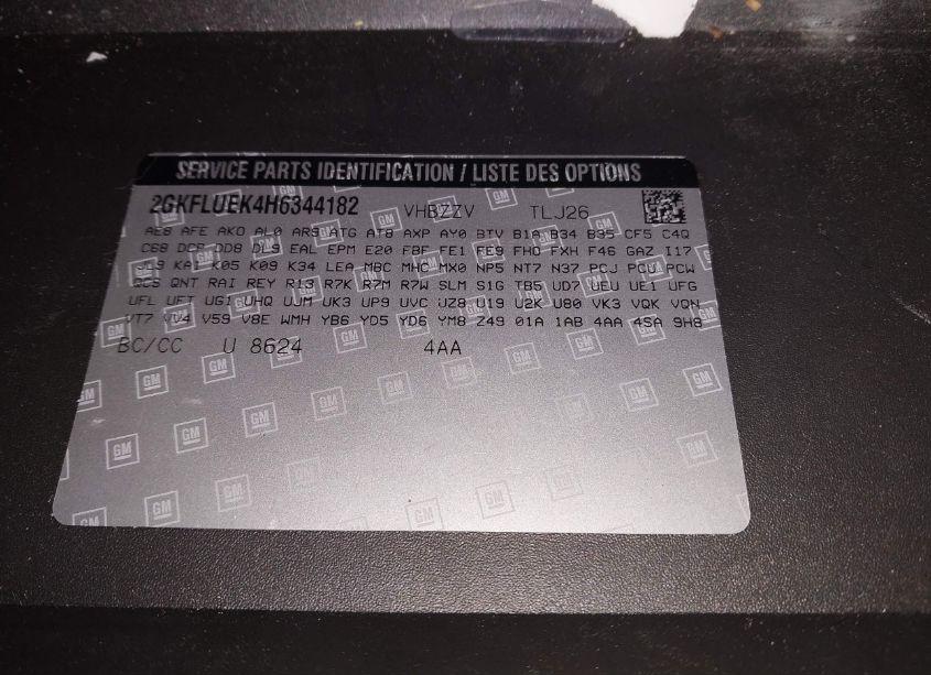 Photo 9 of 2017 Gmc Terrain SLT (VIN 2GKFLUEK4H6344182)