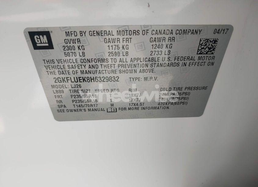 Photo 9 of 2017 Gmc Terrain SLT (VIN 2GKFLUEK8H6329832)