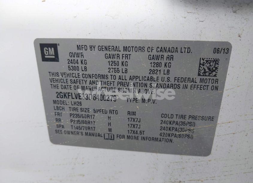 Photo 9 of 2013 Gmc Terrain SLT-1 (VIN 2GKFLVE33D6400279)