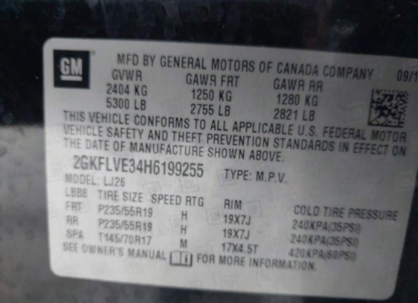 Photo 9 of 2017 Gmc Terrain DENALI (VIN 2GKFLVE34H6199255)