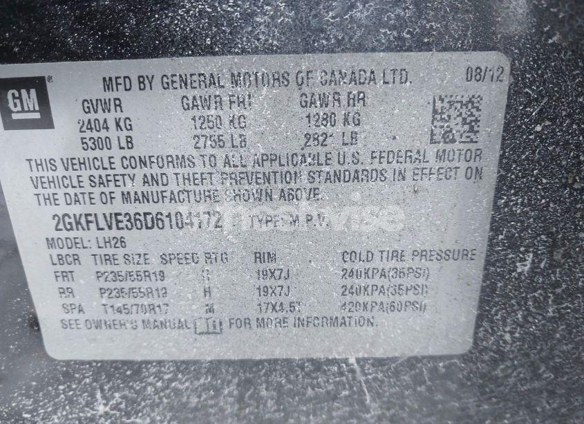 Photo 9 of 2013 Gmc Terrain SLT-1 (VIN 2GKFLVE36D6104172)