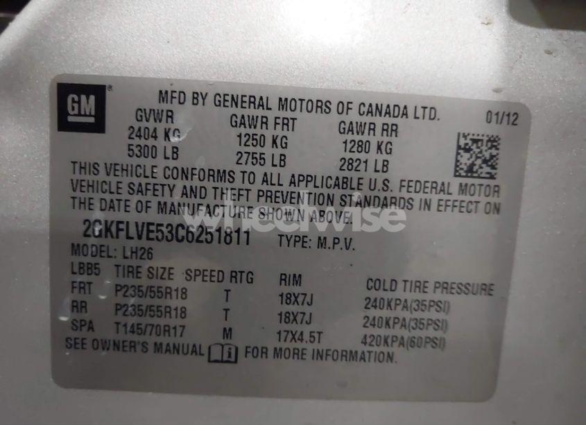 Photo 9 of 2012 Gmc Terrain SLT-1 (VIN 2GKFLVE53C6251811)