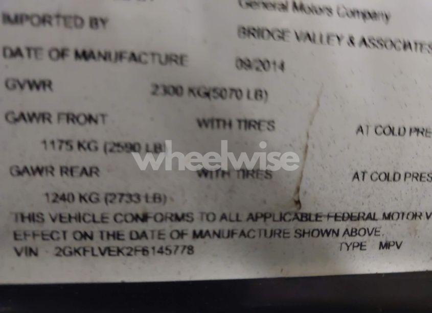 Photo 9 of 2015 Gmc Terrain SLE-1 (VIN 2GKFLVEK2F6145778)