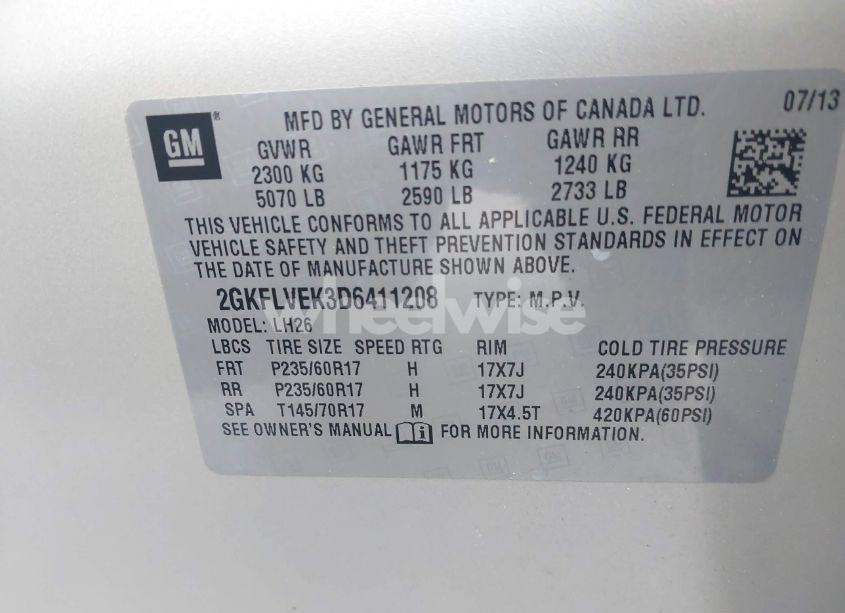 Photo 9 of 2013 Gmc Terrain SLT-1 (VIN 2GKFLVEK3D6411208)