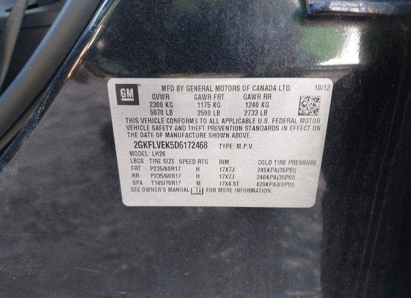 Photo 9 of 2013 Gmc Terrain SLT-1 (VIN 2GKFLVEK5D6172468)