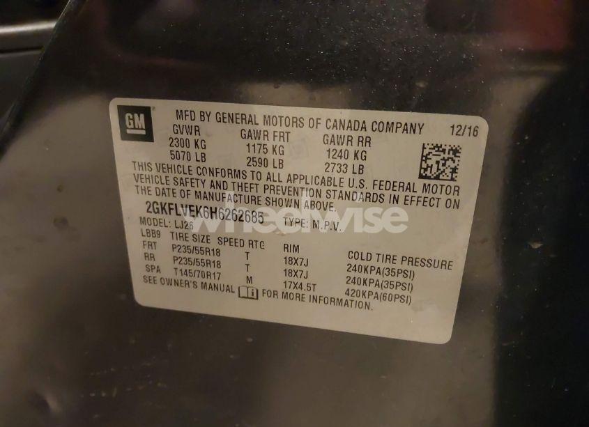 Photo 9 of 2017 Gmc Terrain DENALI (VIN 2GKFLVEK6H6262685)