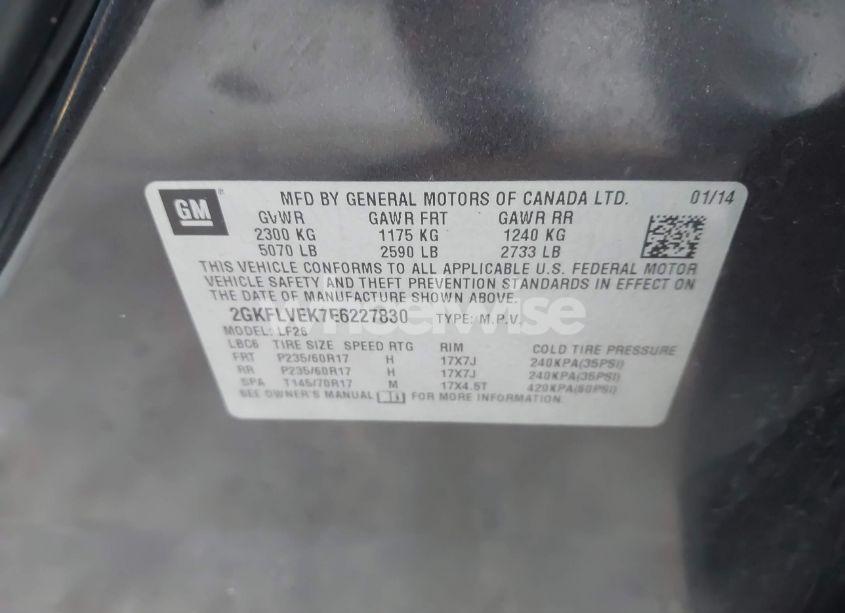 Photo 9 of 2014 Gmc Terrain SLE-1 (VIN 2GKFLVEK7E6227830)