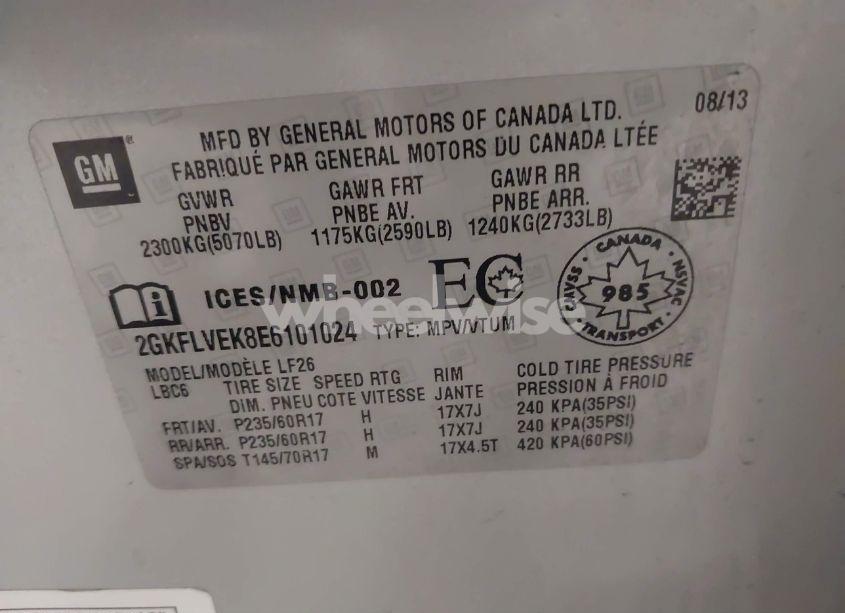 Photo 9 of 2014 Gmc Terrain SLE-1 (VIN 2GKFLVEK8E6101024)