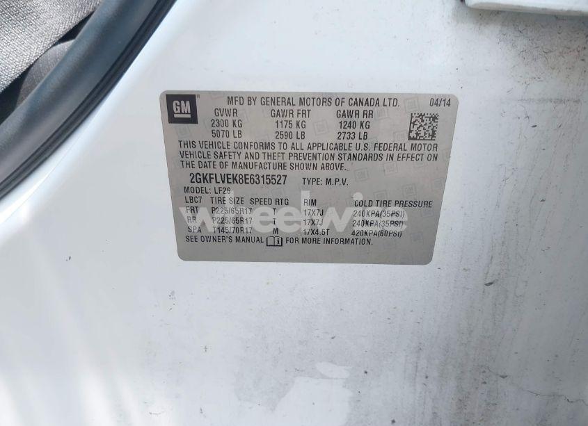 Photo 9 of 2014 Gmc Terrain SLE-1 (VIN 2GKFLVEK8E6315527)