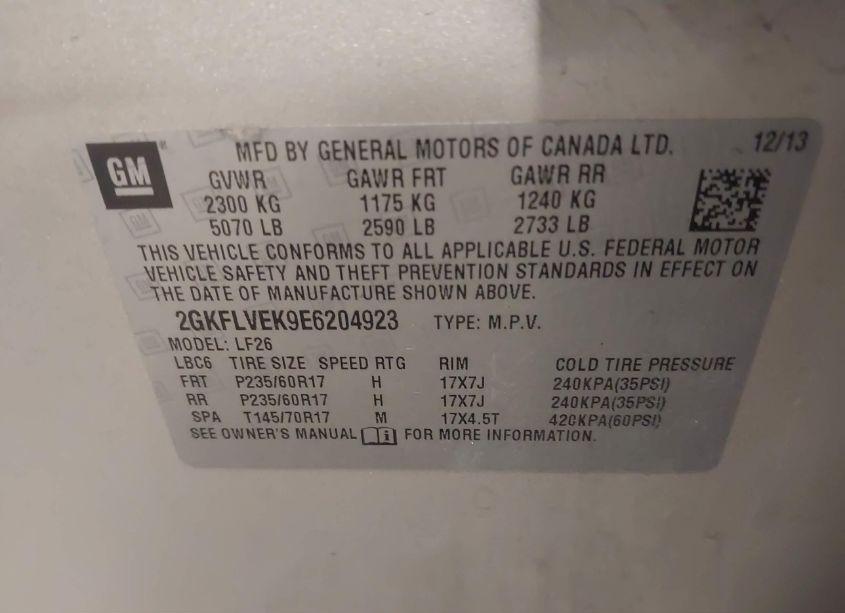 Photo 9 of 2014 Gmc Terrain SLE-1 (VIN 2GKFLVEK9E6204923)