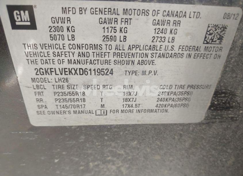 Photo 9 of 2013 Gmc Terrain SLT-1 (VIN 2GKFLVEKXD6119524)