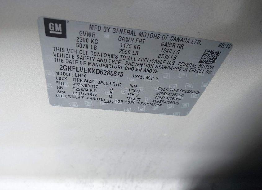 Photo 9 of 2013 Gmc Terrain SLT-1 (VIN 2GKFLVEKXD6280875)