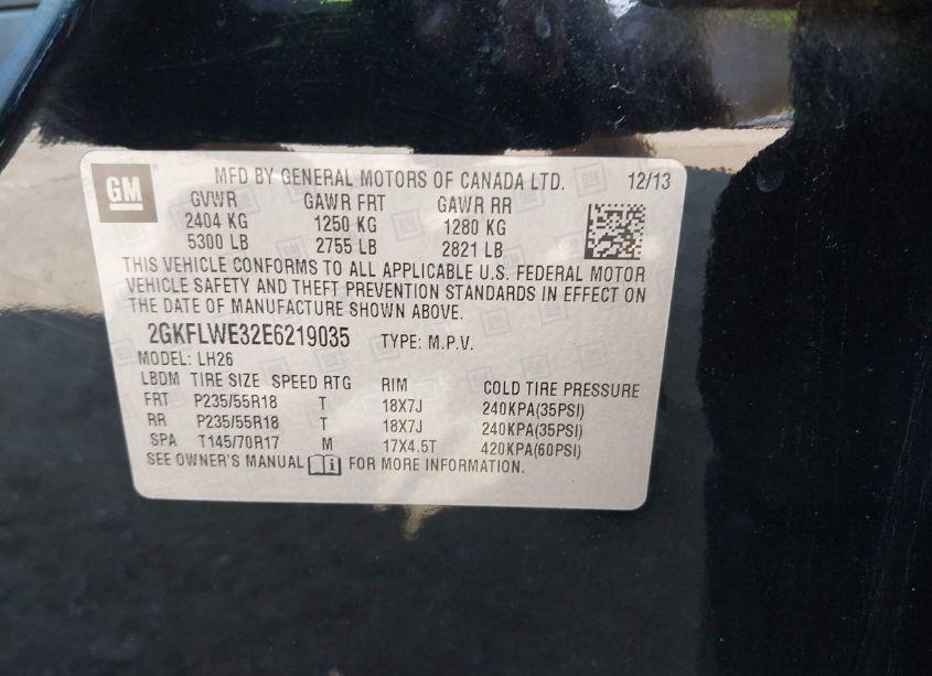 Photo 9 of 2014 Gmc Terrain SLE-2 (VIN 2GKFLWE32E6219035)