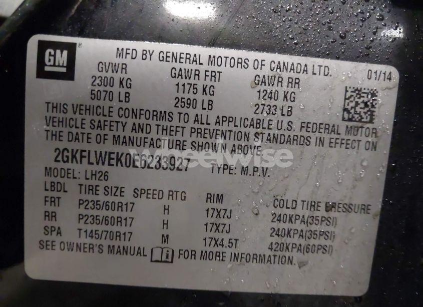 Photo 9 of 2014 Gmc Terrain SLE-2 (VIN 2GKFLWEK0E6233927)
