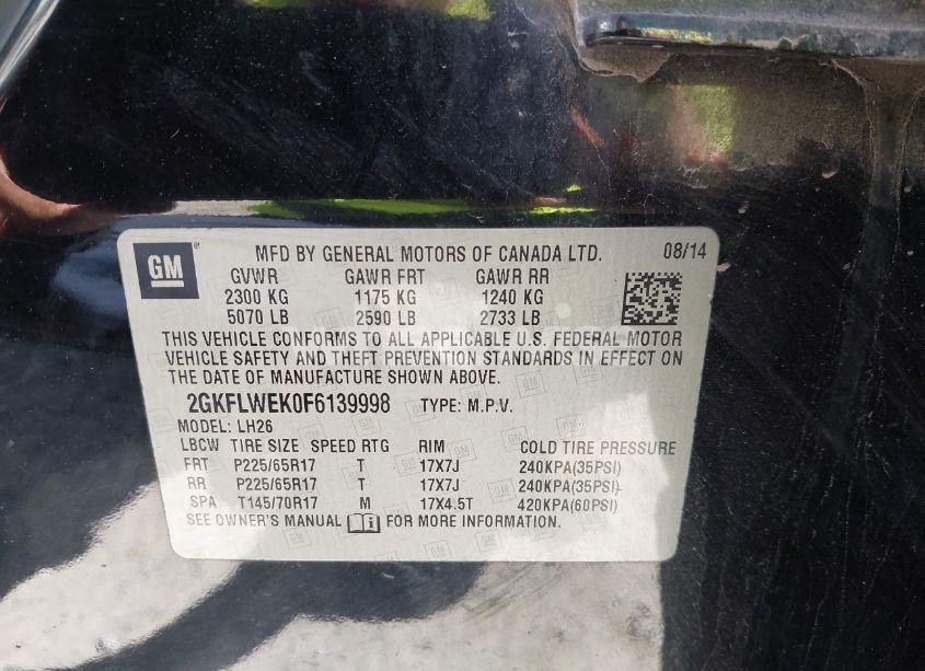 Photo 9 of 2015 Gmc Terrain SLE-2 (VIN 2GKFLWEK0F6139998)