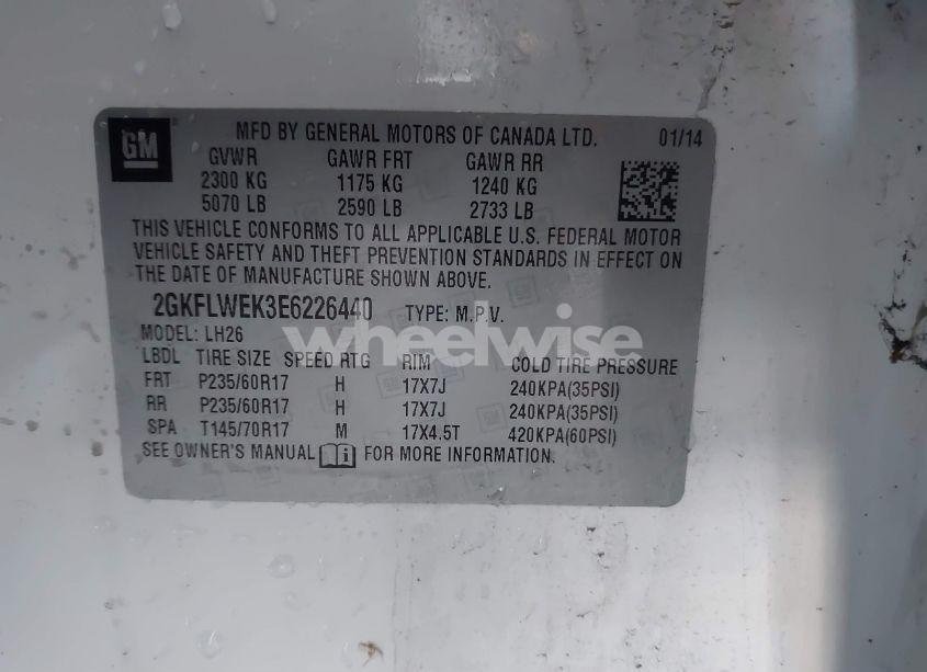 Photo 9 of 2014 Gmc Terrain SLE-2 (VIN 2GKFLWEK3E6226440)