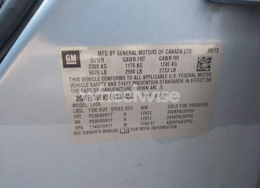 Photo 9 of 2014 Gmc Terrain SLE-2 (VIN 2GKFLWEK5E6136450)