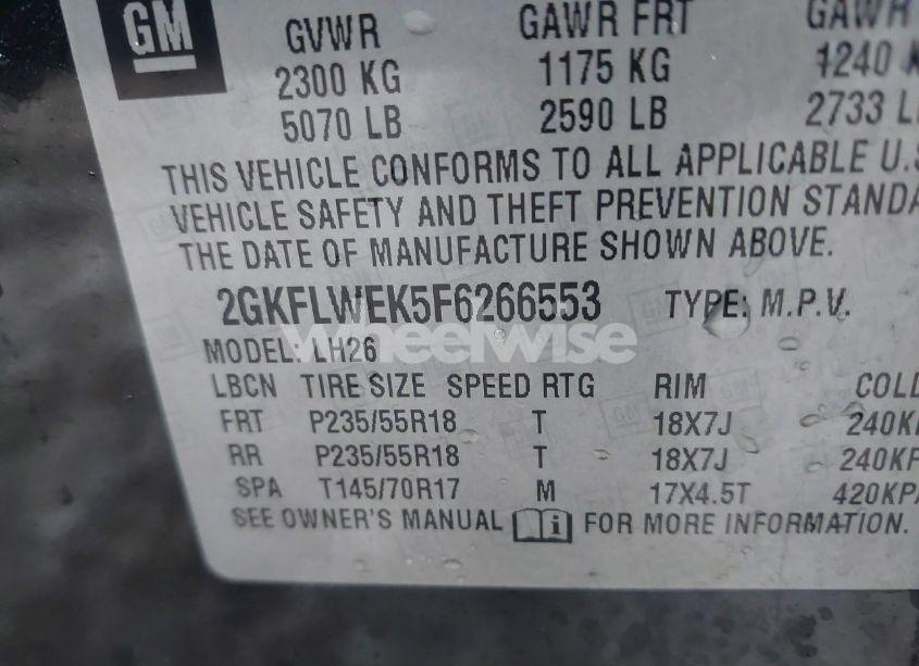 Photo 9 of 2015 Gmc Terrain SLE-2 (VIN 2GKFLWEK5F6266553)