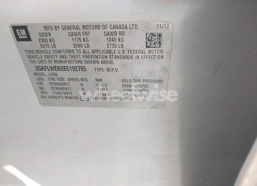 Photo 9 of 2014 Gmc Terrain SLE-2 (VIN 2GKFLWEK8E6192785)