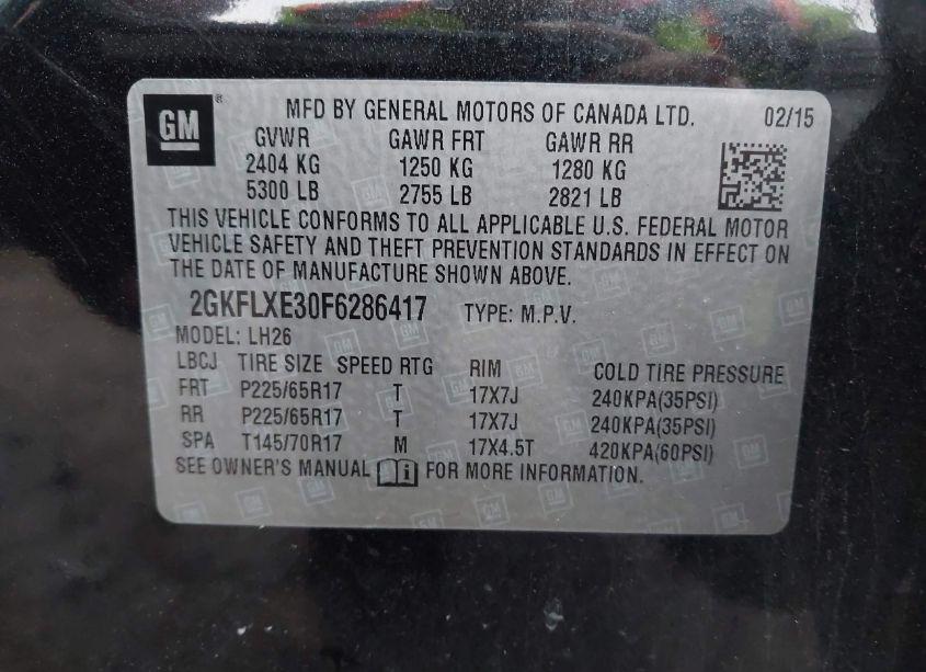 Photo 9 of 2015 Gmc Terrain SLT-1 (VIN 2GKFLXE30F6286417)