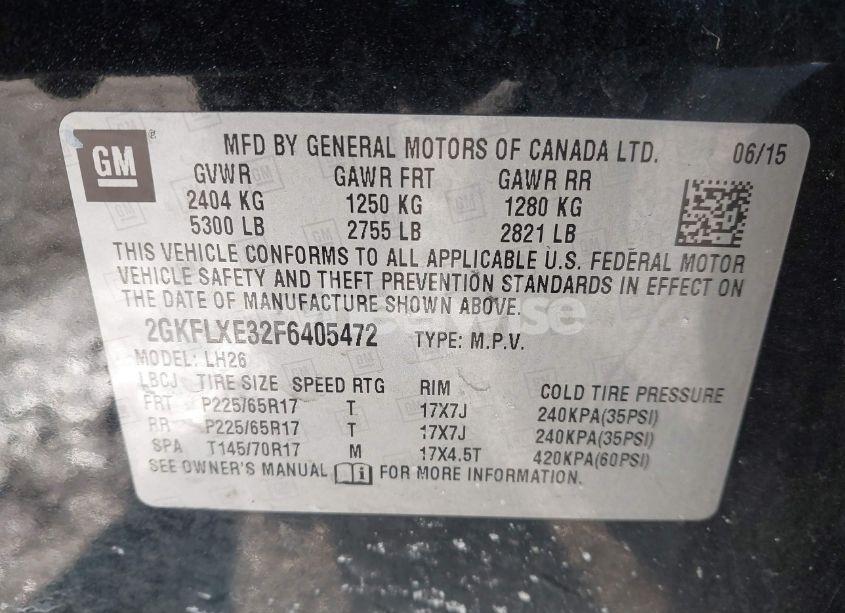 Photo 9 of 2015 Gmc Terrain SLT-1 (VIN 2GKFLXE32F6405472)