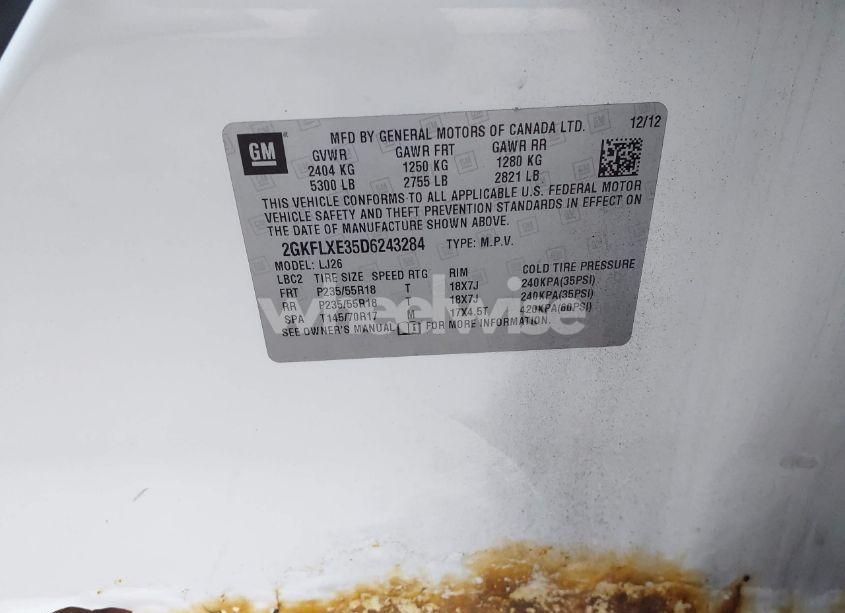 Photo 9 of 2013 Gmc Terrain SLT-2 (VIN 2GKFLXE35D6243284)