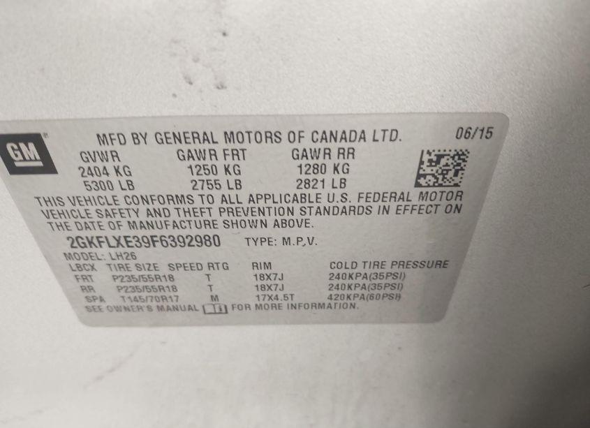 Photo 9 of 2015 Gmc Terrain SLT-1 (VIN 2GKFLXE39F6392980)