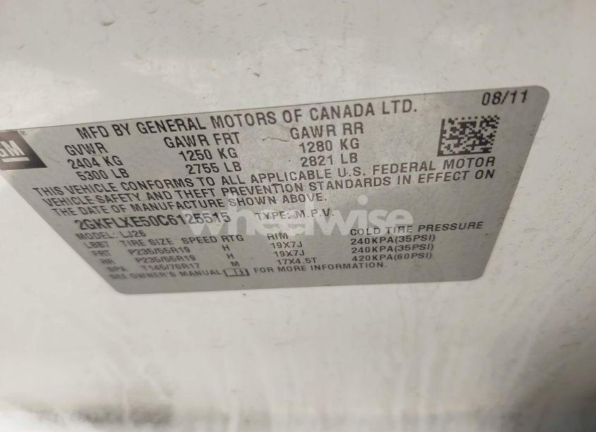 Photo 9 of 2012 Gmc Terrain SLT-2 (VIN 2GKFLXE50C6125515)