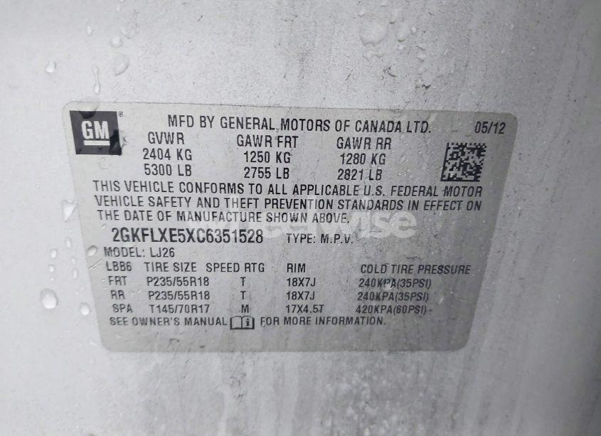 Photo 9 of 2012 Gmc Terrain SLT-2 (VIN 2GKFLXE5XC6351528)