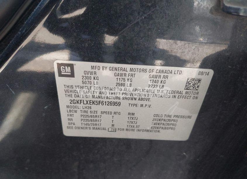 Photo 9 of 2015 Gmc Terrain SLT-1 (VIN 2GKFLXEK5F6126959)