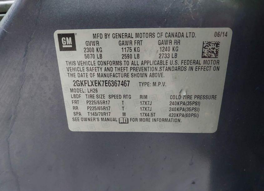 Photo 9 of 2014 Gmc Terrain SLT-1 (VIN 2GKFLXEK7E6367467)