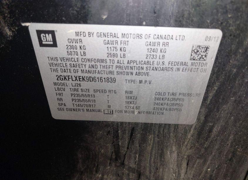 Photo 9 of 2013 Gmc Terrain SLT-2 (VIN 2GKFLXEK9D6161839)