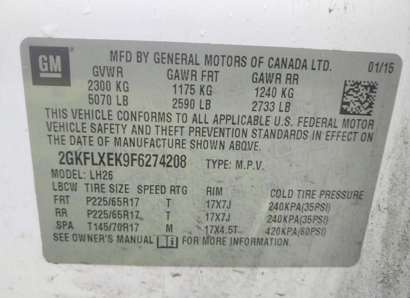 Photo 9 of 2015 Gmc Terrain SLT-1 (VIN 2GKFLXEK9F6274208)