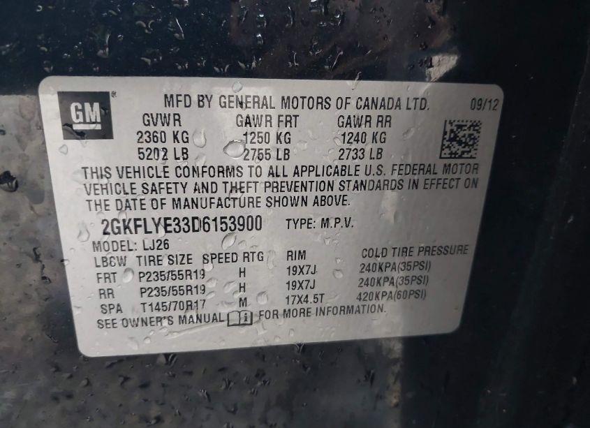 Photo 8 of 2013 Gmc Terrain DENALI (VIN 2GKFLYE33D6153900)