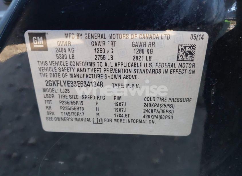 Photo 9 of 2014 Gmc Terrain SLT-2 (VIN 2GKFLYE33E6341348)