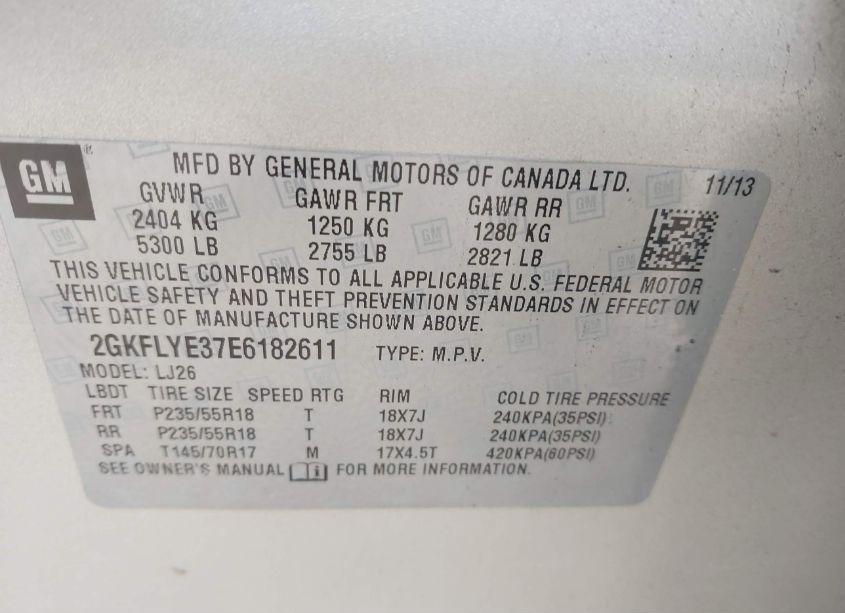 Photo 9 of 2014 Gmc Terrain SLT-2 (VIN 2GKFLYE37E6182611)