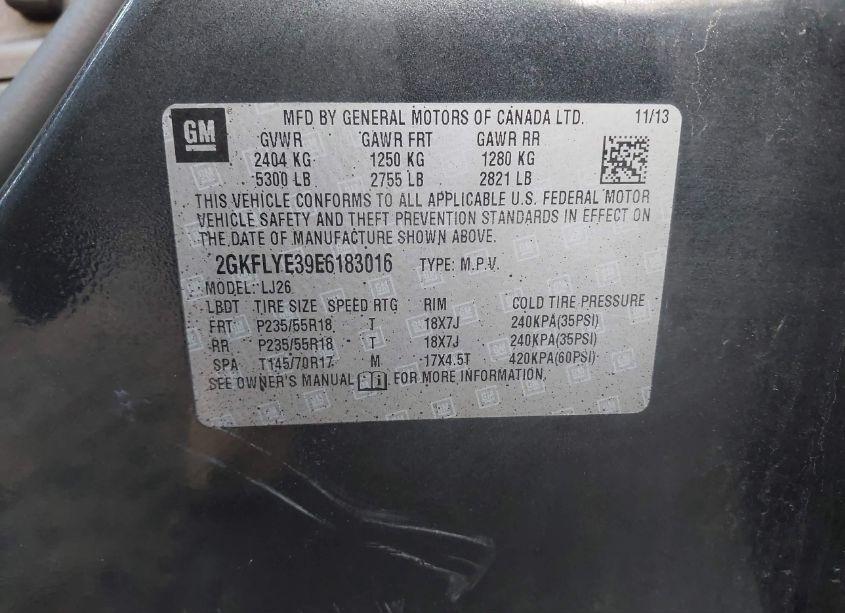 Photo 9 of 2014 Gmc Terrain SLT-2 (VIN 2GKFLYE39E6183016)