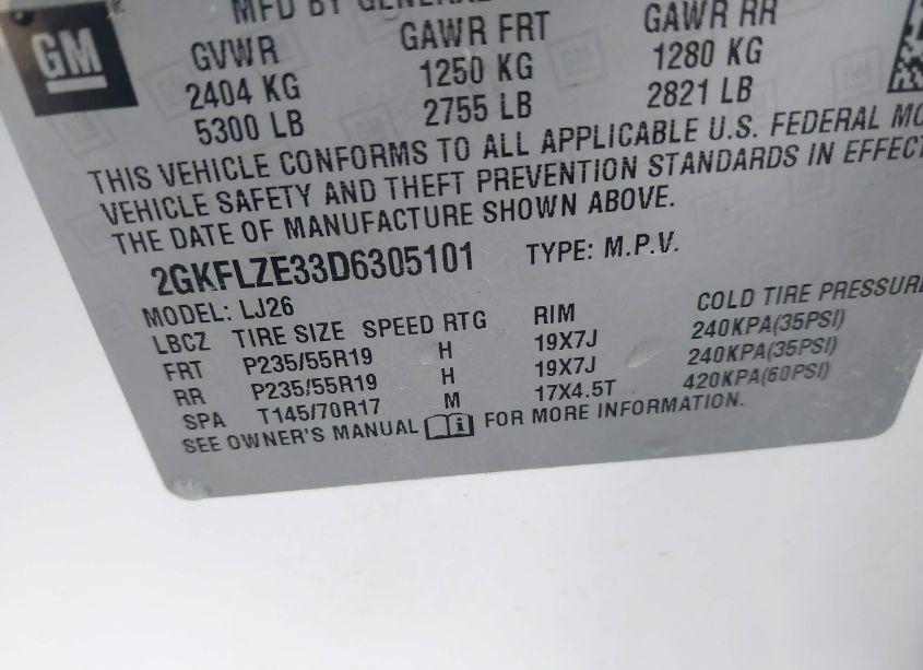 Photo 9 of 2013 Gmc Terrain DENALI (VIN 2GKFLZE33D6305101)