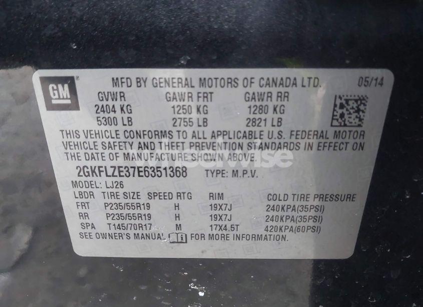 Photo 9 of 2014 Gmc Terrain DENALI (VIN 2GKFLZE37E6351368)