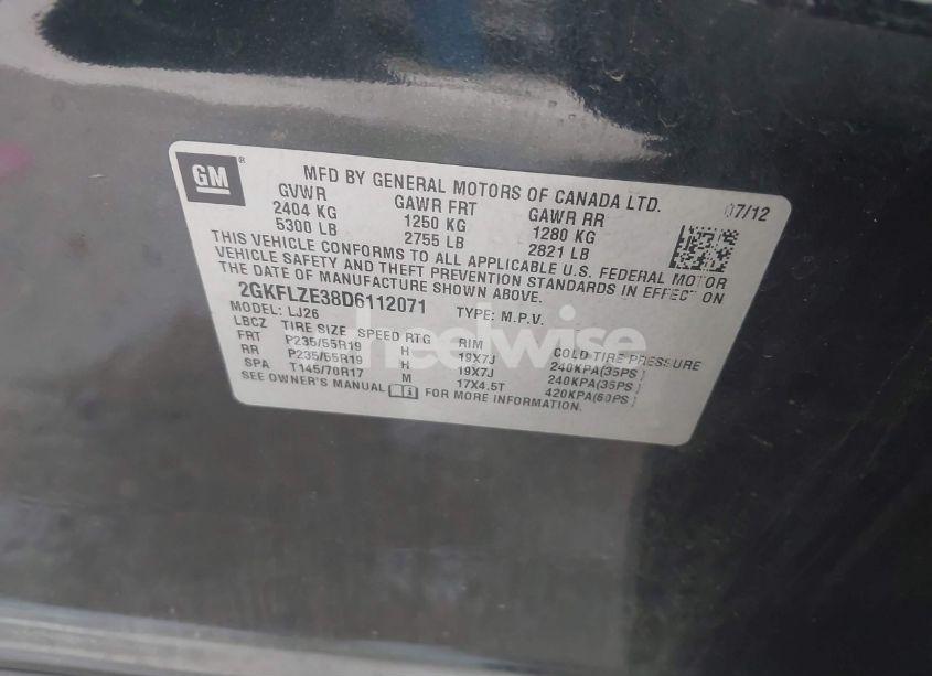 Photo 9 of 2013 Gmc Terrain DENALI (VIN 2GKFLZE38D6112071)