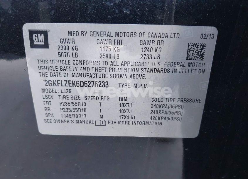 Photo 9 of 2013 Gmc Terrain DENALI (VIN 2GKFLZEK6D6276233)