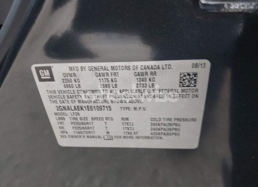 Photo 9 of 2014 Chevrolet Equinox LS (VIN 2GNALAEK1E6109715)