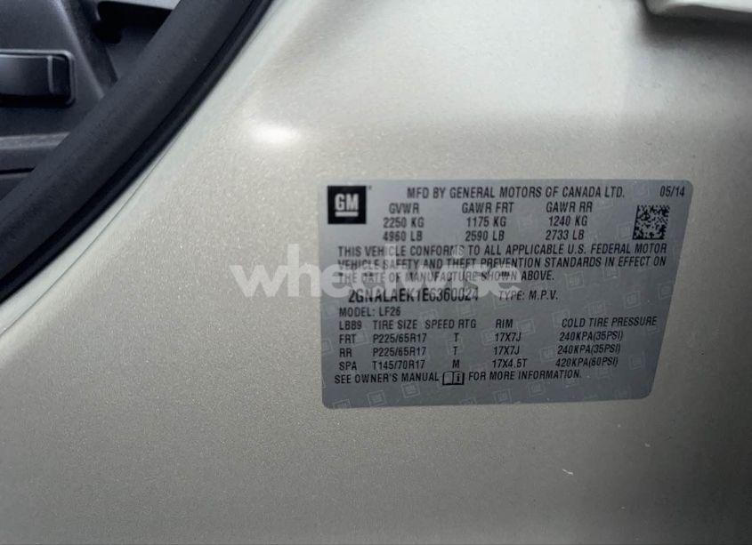 Photo 9 of 2014 Chevrolet Equinox LS (VIN 2GNALAEK1E6360024)