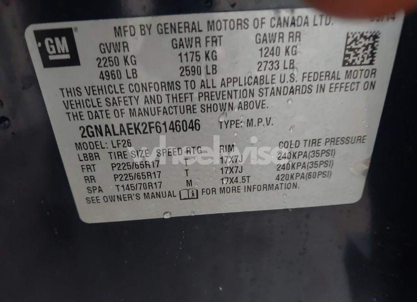 Photo 9 of 2015 Chevrolet Equinox LS (VIN 2GNALAEK2F6146046)