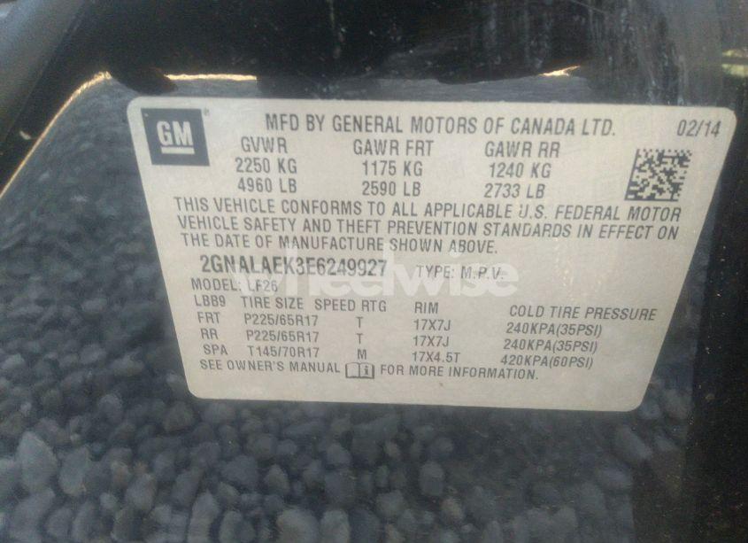 Photo 9 of 2014 Chevrolet Equinox LS (VIN 2GNALAEK3E6249927)