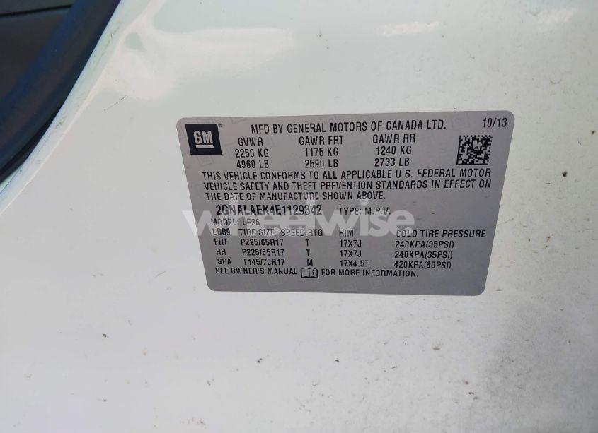 Photo 9 of 2014 Chevrolet Equinox LS (VIN 2GNALAEK4E1129342)