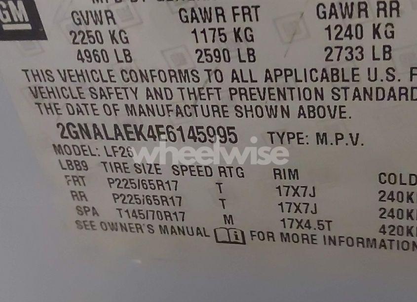 Photo 9 of 2014 Chevrolet Equinox LS (VIN 2GNALAEK4E6145995)